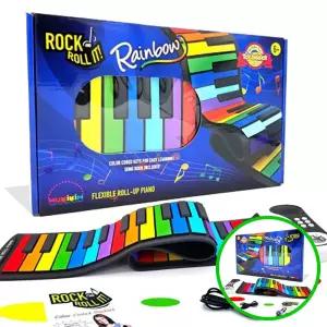 MF08 휴대용 롤피아노 어린이 실리콘 전자 피아노 건반 키보드 접이식