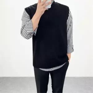 [하프클럽/] 오버핏 메종 브이넥 니트 조끼 베스트 남여공용 11컬러