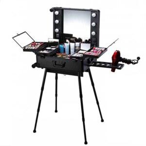 변신 대형 메이크업박스 포함 대용량 조명 나만의 기내용 화이트라이트 케이스 받침대 블랙 21인치 테이블 뷰티캐리어