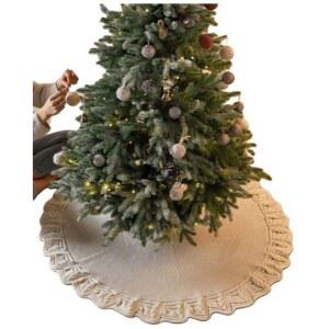 매트 바닥 트리러그 서커스텐트 성탄절 원형러그 울원단 트리 카페트 레드눈꽃 크리스마스