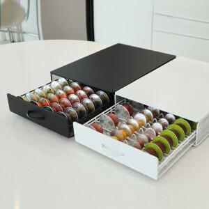 커피 캡슐 포드 홀더 Nespresso Vertuoline 보관함 Verismo 흰색  서랍