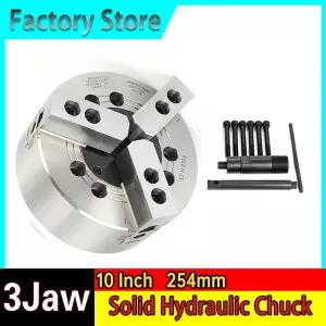 10인치 솔리드 유압 파워 척 3조 오일 프레셔 척 254mm 기계식 CNC 선반용 A8 플랜지 고정밀