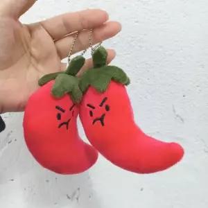 오너클랜 앵그리 칠리 페퍼 고추 키링 가방꾸미기 소품 선물 레드 화 분노 장식 커플 양념 봉제