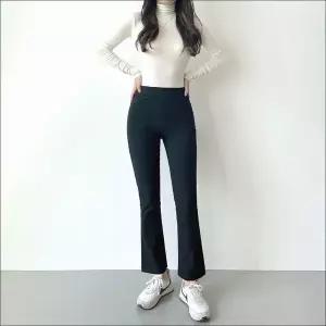 [하프클럽/]여성 기모바지 부츠컷 나팔바지 겨울 밴딩 슬랙스