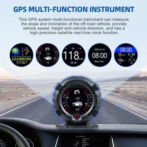 호환 AD X95 헤드업 디스플레이 GPS HUD 경사 계량기 자동차 액세서리, 자동 전자 속도계, MPH KMH 속도 피치 틸트 각도 고도