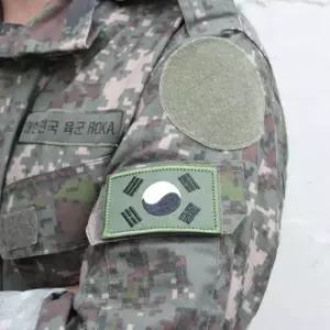 오너클랜 자수 태극기 와펜 패치 국방색 벨크로패치 벨크로패치 벨크로와펜 태극마크 태극기와펜