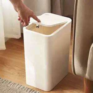 원터치 슬림 8.5L 욕실 휴지통 심플 욕실 사무실 매장 공부방