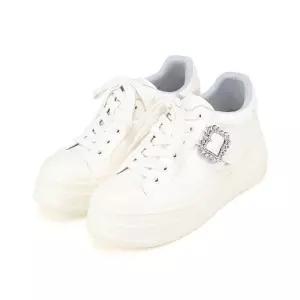 [바바라]BABARA 데일리 키높이 큐빅 포인트 7CM 스니커즈 운동화 BBI607-WT 966074