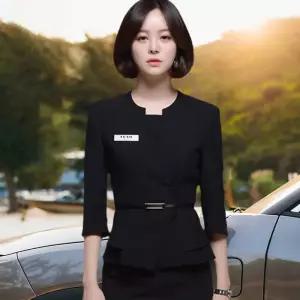 피부 S 유니폼 호텔 미용사 검정 데스크 미용실 상의 관리사