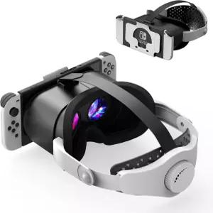 스위치 OLED용 STARTRC GAMES VR 셋 와 스트랩이 조절 가능한 업그레이드된 가상 현실 안경 게임 경험을
