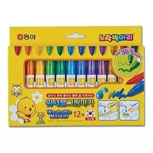 고품질 TBZ 동아)워셔블그림마카(12색) 문구사무용품 마카펜 매직 매직펜 WFLYUBL