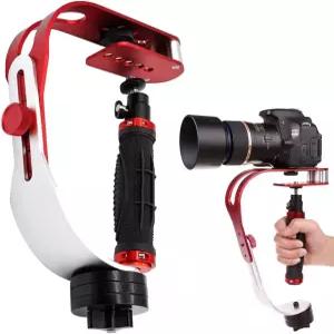 AFUNTA 휴대용 비디오 DSLR 카메라 스태빌라이저 호환 캠 캠코더 DV 스마트폰 부드러운 프로 스테디