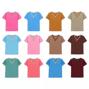 찜질복 12컬러 면20수Y넥찜질복상의 마사지복 한의원 JuP6+9dOZ