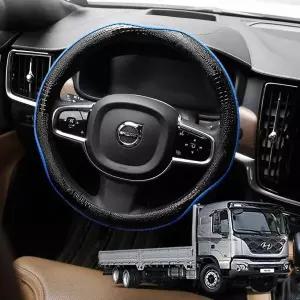 [골드스마일]현대 파비스 호환 스네이크 가죽 핸들커버 운전편한 핸들링편한