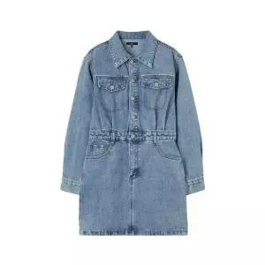 [매장정품] 랩 LAP 슬럽 워싱 루즈핏 데님 원피스 AS1DO260