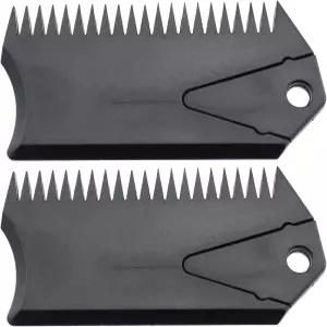 RLECS 2PCS 83x39mm 블랙 PVC 서핑보드 미끄럼 방지 왁스 빗 핀 키 스크래핑 스케이트보드 롱보드에 적합