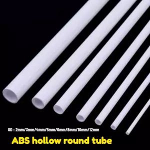 호환  ABS 원형 파이프 튜브 길이 250500mm 중공 플라스틱 경질 고무 튜브 건축 구조 모델용 외경 23456810