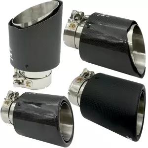 배기음튜닝 머플러 카본 파이버 테일파이프 스테인리스 스틸 배기 파이프 범용 자동차 광택 무광 팁