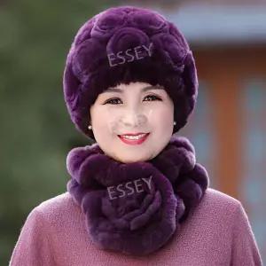 할머니모자 겨울 엄마 방한 중년여성 모자 여성 60대