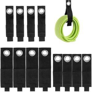호환 12PCS 4S 4M 4L 헤비 듀티 연장 코드 홀더 주최자 보관 스트랩 집 지하실 차고 케이블 호스 로프 랩 행거