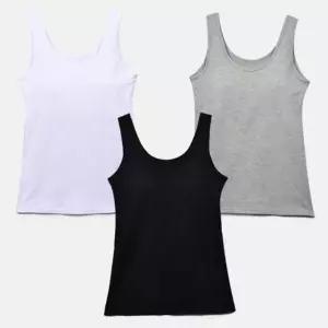 심플베이직 패드삽입형 면스판 브라런닝0009ou