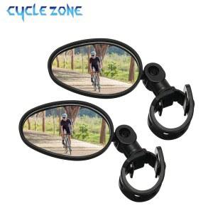 호환 2PCS 자전거 백미러 360 학위 조절 회전식 범용 사이클링 핸들 바 MTB 도로 자전거 용 후면보기 미러