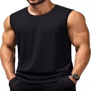 남성용 TACVASEN 탱크탑 모이스처 위킹 코튼 민소매 셔츠 머슬 짐 운동 인과관계 여름