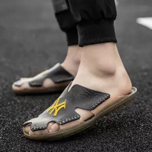 님성 트렌디 아이템 신발 샌들 리얼 가죽 빅사이즈 여름 아웃도어 비치 주얼 슬리퍼 HT2