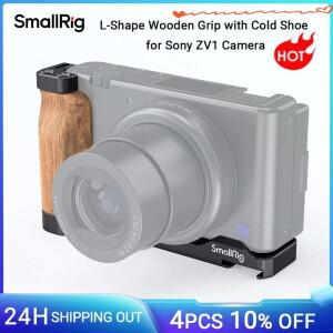 SmallRig ZV1 L자형 나무 그립(소니 카메라용 콜드 슈 포함) 브래킷 플레이트(핸드그립 블로깅 - 2936