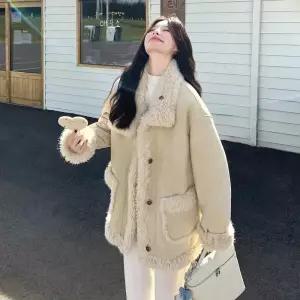 여자 모피코트 중 세무 퍼 일체형 코트 원픽1