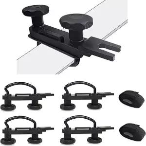 스포레이싱랙트 4 PCS 루프 박스 U-볼트 클램프 루프탑 차량 밴 장착 액세서리 U-브래킷 내부 너비 85mm