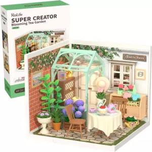 롤라이프 슈퍼 크리에이터-DIY 플라스틱 미니어처 하우스 8~12세 청소년용 미니 블록 모델 키트 빌딩 세트