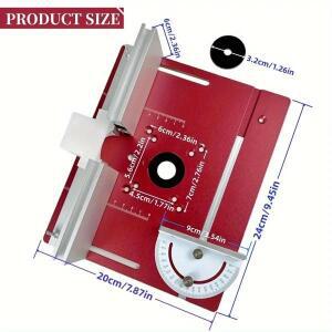 미터 게이지 슬라이딩 펜스가  알루미늄 라우터 테이블 인서트 플레이트 작업대 작업장용  목공 플립