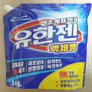 유한크로락스 유한젠 산소계표백제 액체형 리필 1.8L 2개