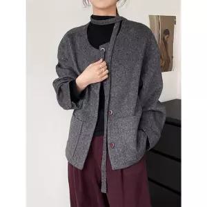 여자 슬림 코트 벨트 모직코트 원픽1