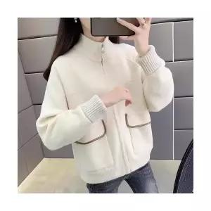 여자 모직코트 쇼트 모직 봄가을 핫한 캐주얼 리버시블 상의 원픽3