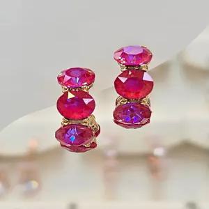 [인터크루]볼라레 루비 글로우 은침 링귀걸이 SSS1796