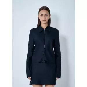 리넨 블렌드 슬림 집업 셔츠 W4252SN