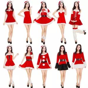 산타걸 파티 스커티 여성 유니폼 코스프레