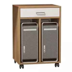 컴퓨터 본체 수납장 이동식 데스크탑 보관 선반 원목 테이블 하단 받침대