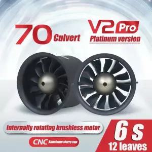 FMS 70mm 덕트 팬 EDF 제트 6S Pro V2 12 블레이드 3060 KV1900 모터 RC 비행기 항공기 엔진 전원 시스템
