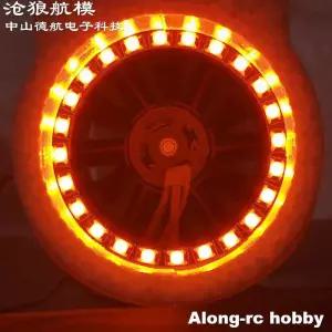 RC EDF 제트 비행기 부품 30 35 50 64 70 80 90mm 애프터버너 컨트롤러 3 색 LED 5-6V DIY 모델 예비