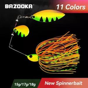 바주카포 15g 18g 스피너베이트 낚시 루어 와이어 미끼 금속 Buzzbait Swimbait Hook peche JIG Kit 스커트