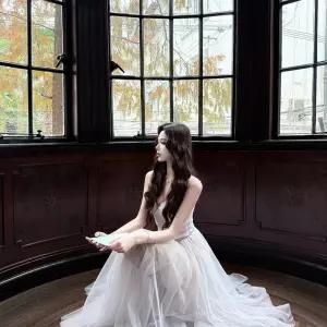 핑크 드레스 돌잔치 촬영 핑크드레스 셀프 파티 들러리