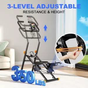 FitNexus 스테어 스테퍼 가정용 체육관 LCD 디스플레이가 장착된 350파운드 수직 클라이머 기계 미끄럼