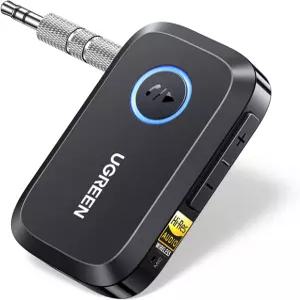 LDAC가 장착된 차량용 UGREEN Bluetooth 6.0 수신기 AI 노이즈 캔슬링 3.5mm AUX 자동차 어댑터 핸즈프리