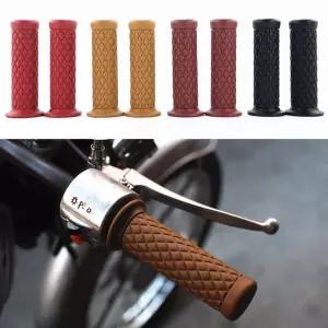 빈티지 카페 레이서 7/8 22mm 오토바이 핸들 바 그립 혼다 스즈키 야마하 가와사키 CG125 CB400