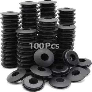 GREPSPUD 100pcs 글래드 핸드 씰 고무 트럭 블랙 폴리우레탄 와셔 반 트레일러 트랙터용 원형 가스켓 부품