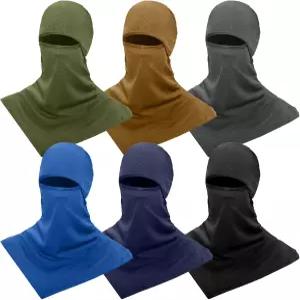 6Pcs 발라클라바 페이스 커버 스키 마스크 롱 넥 여름 프로텍터 남성용 자외선 차단제