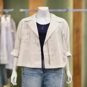 발렌시아 린넨집업 카라자켓